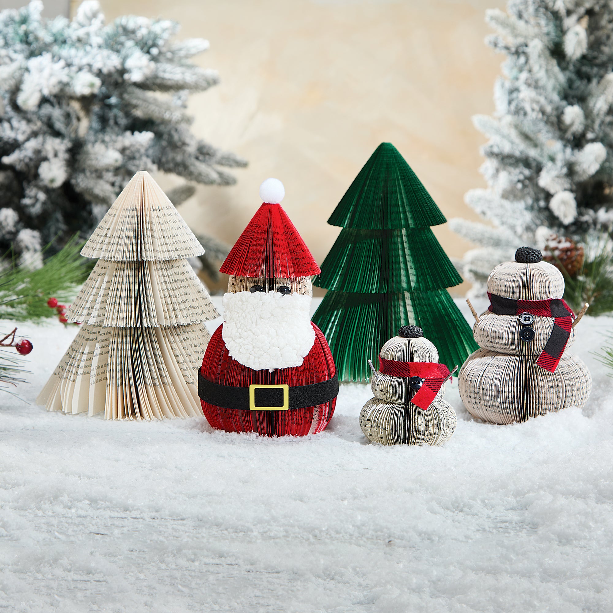 Upcycled Medium Snowman Book Decor (Preorder)