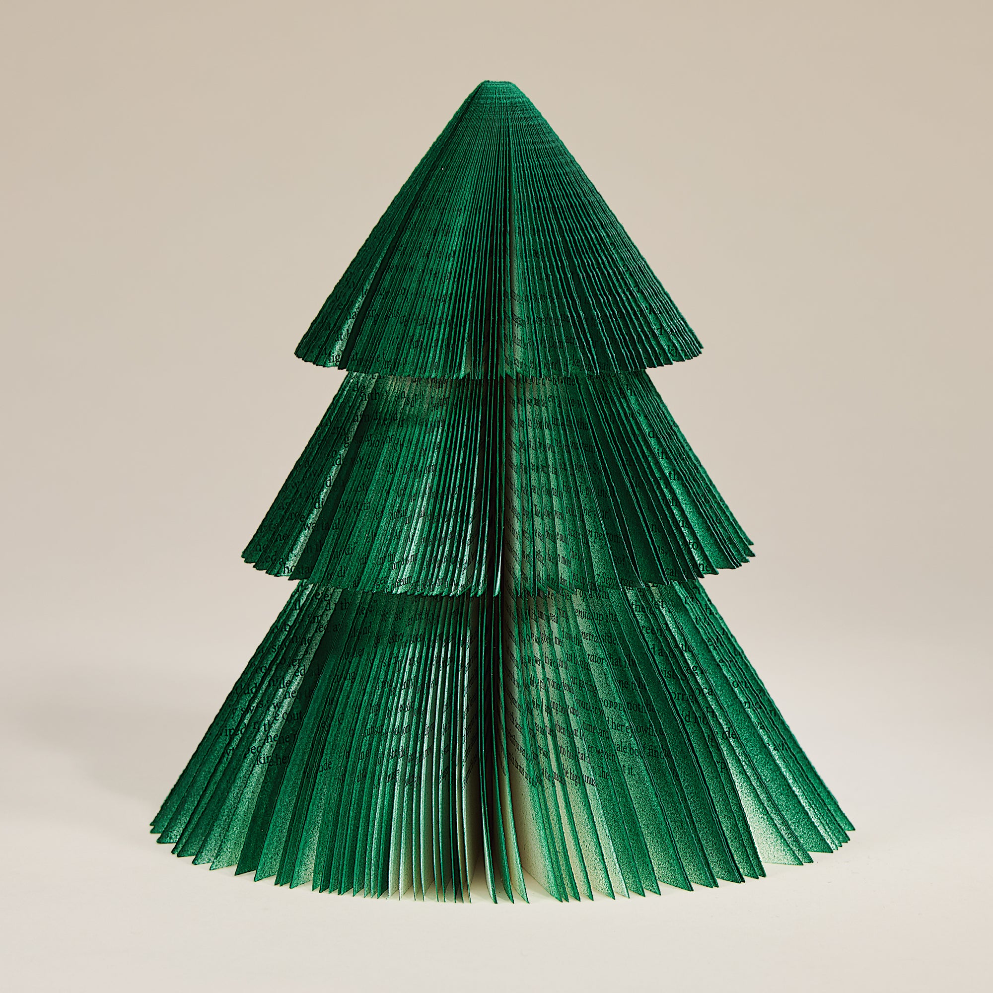 Upcycled Green Tree Book Decor (Preorder)