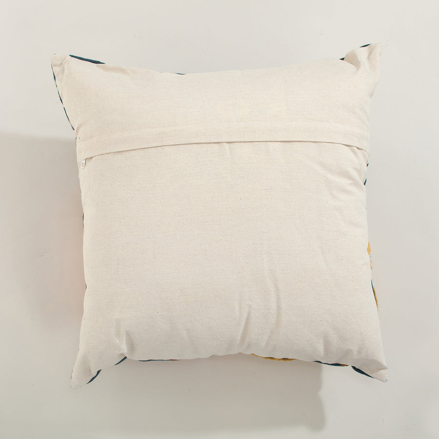 Bright Blossoms Embroidered Pillow