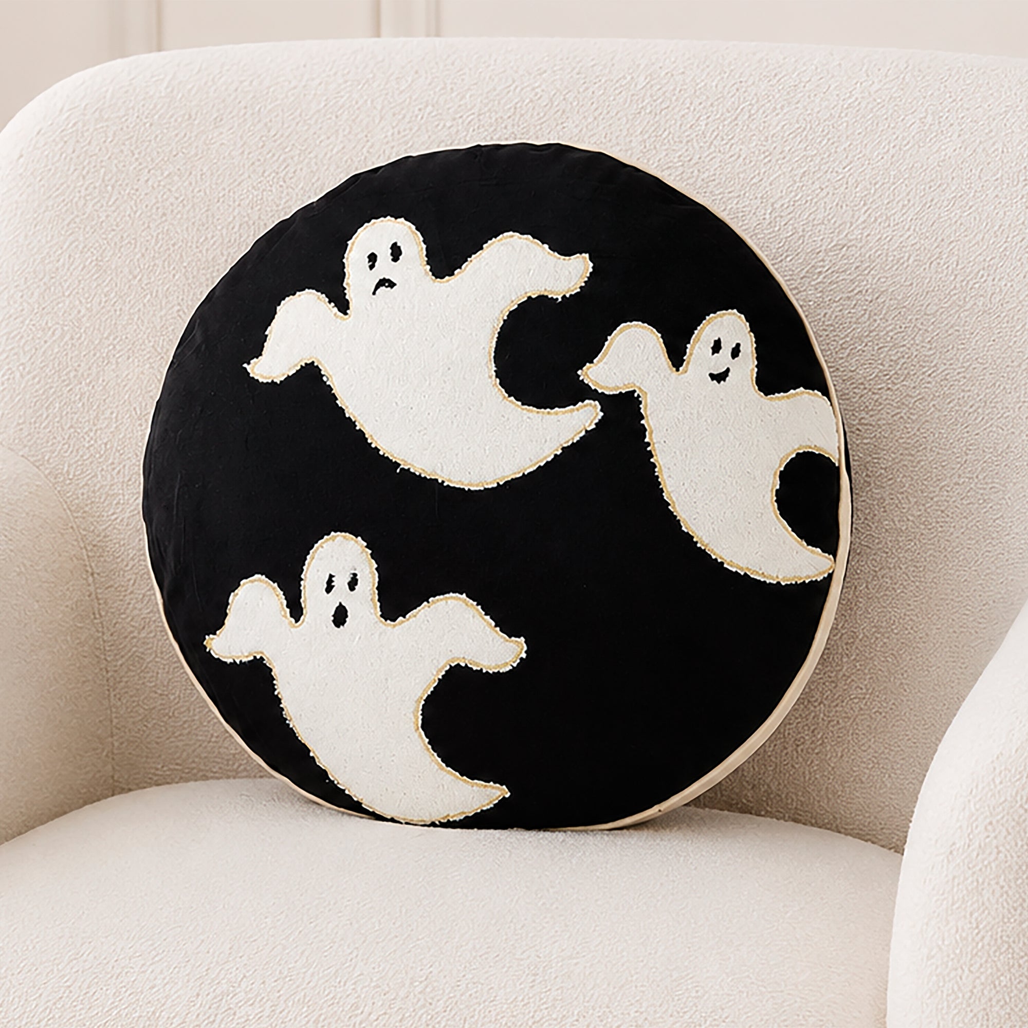 Dancing Ghosts Tufted Pillow (Preorder)