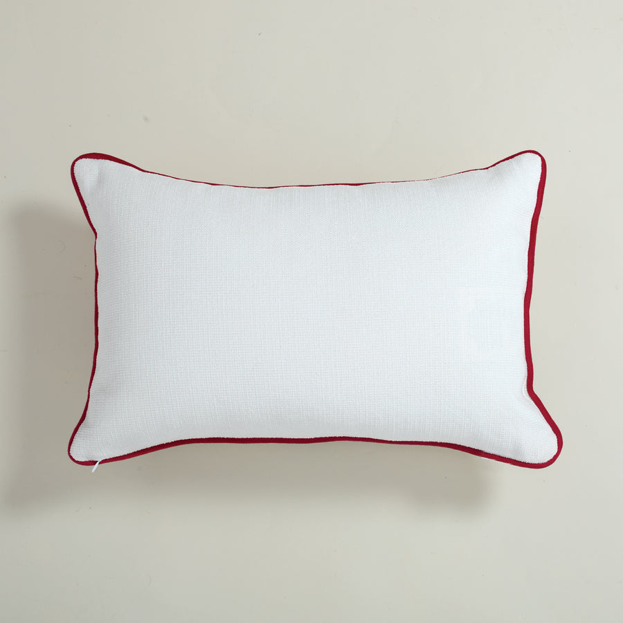 Embroidered Snowy Trees Pillow