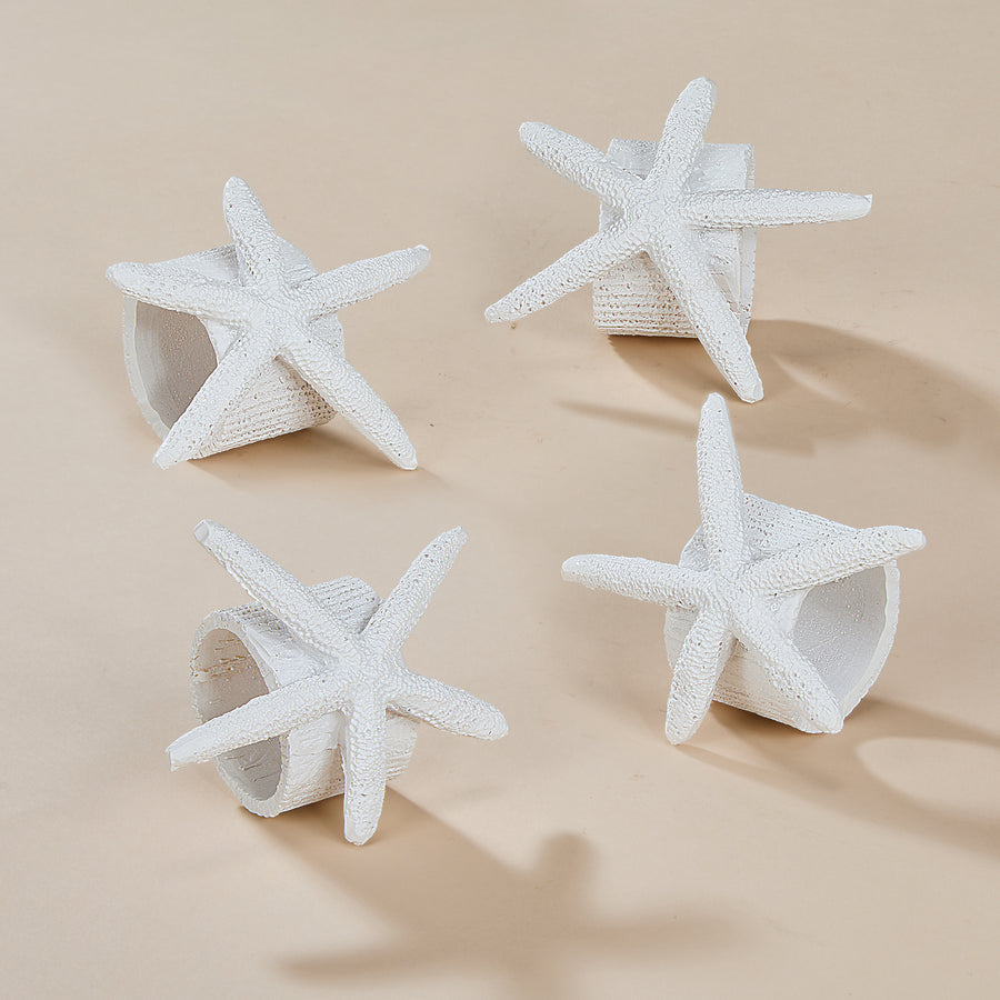 Starfish Napkins Rings, Set of 4