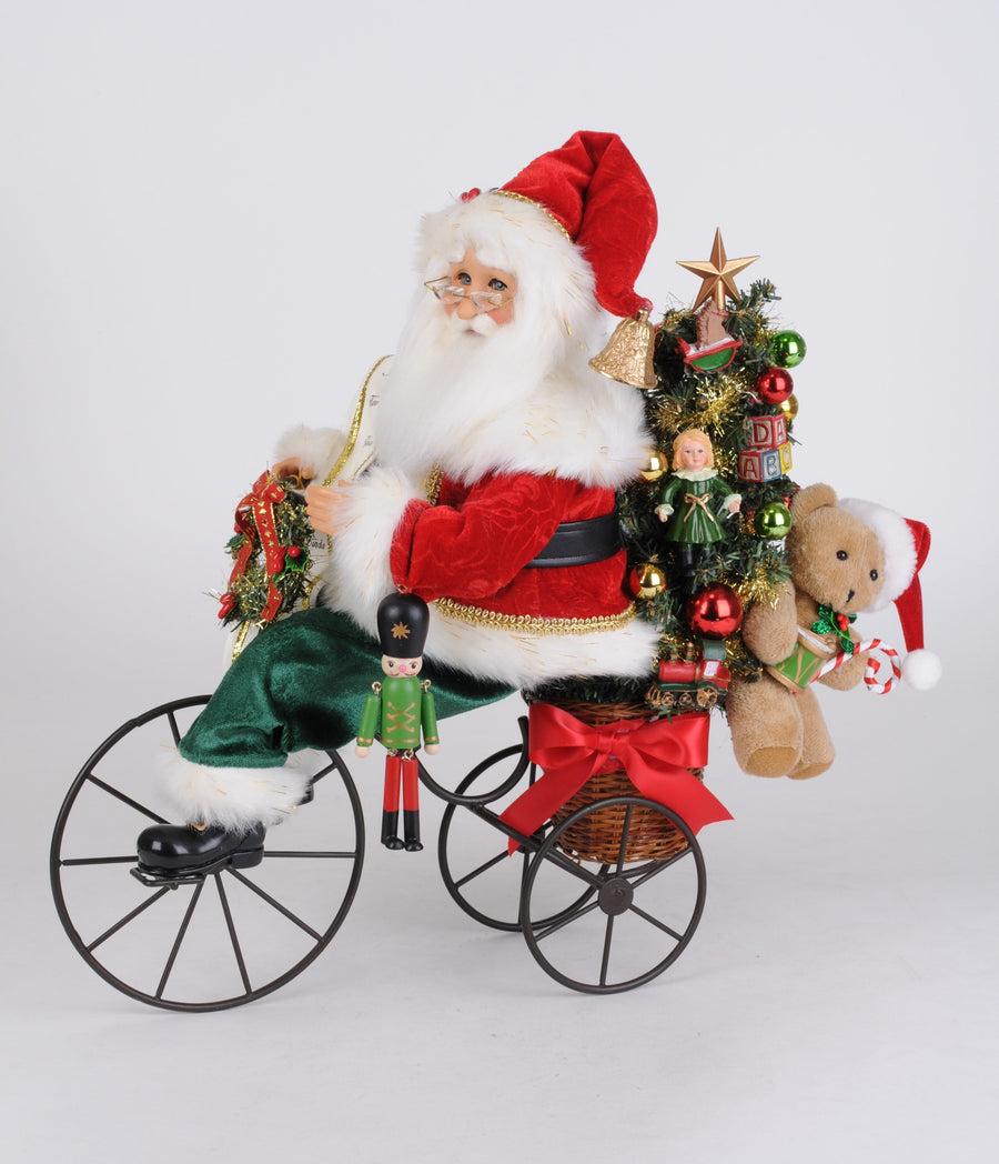 Lighted Biking Through Christmas Santa