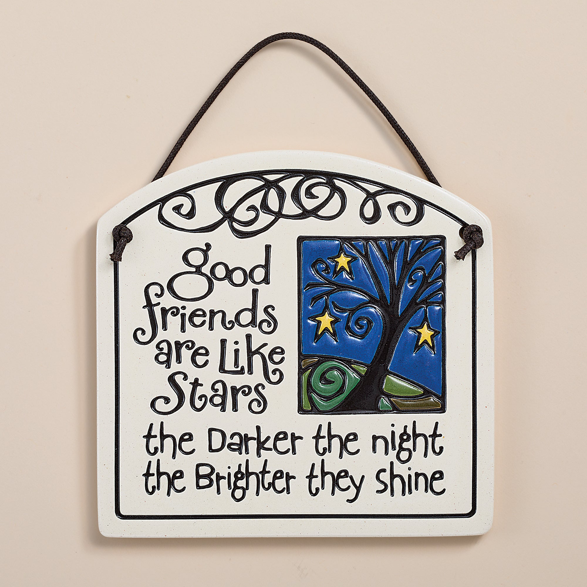Good Friends Ceramic Wall Plaque
