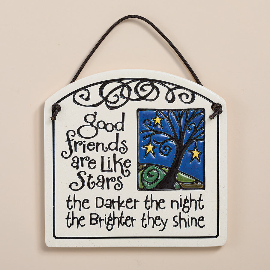 Good Friends Ceramic Wall Plaque