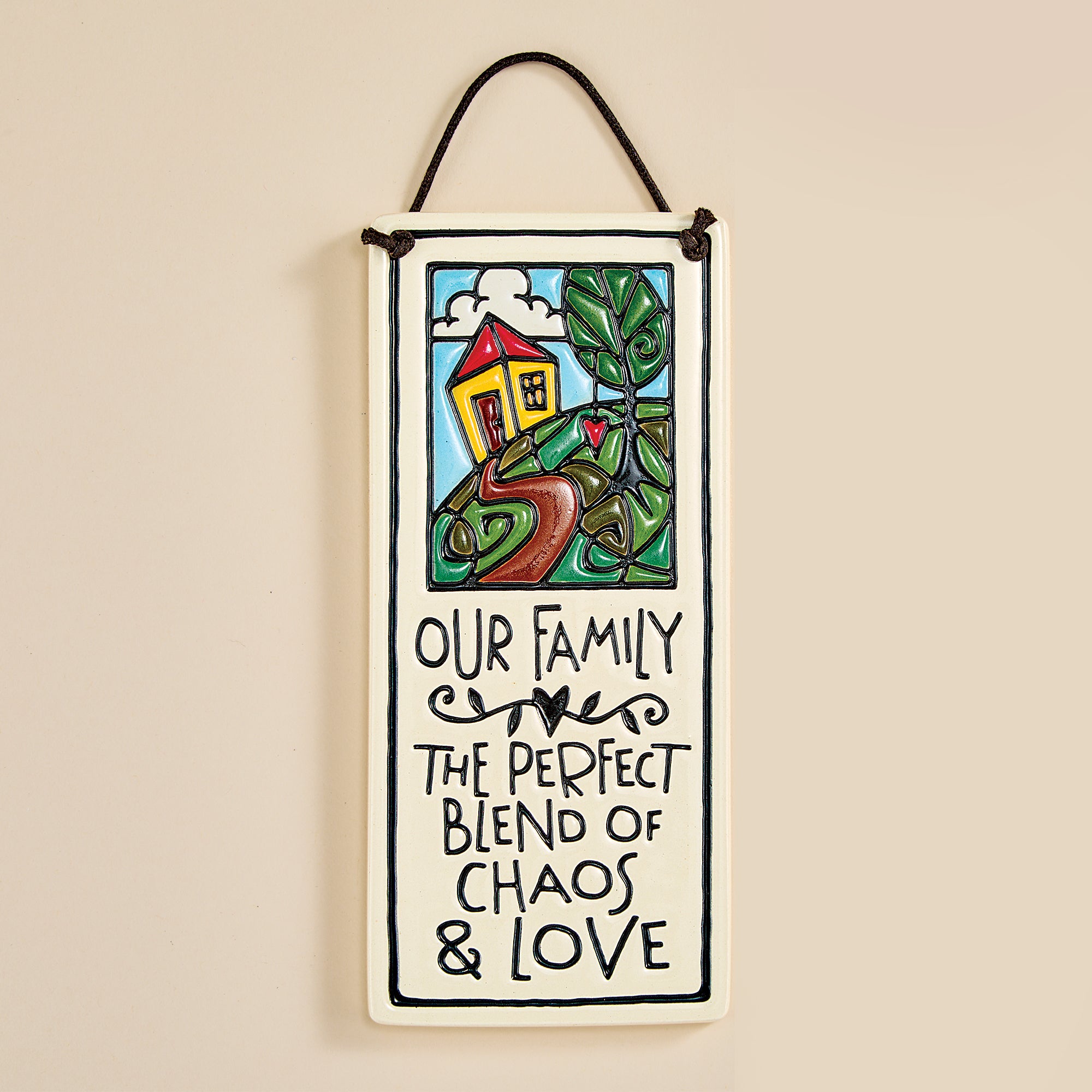 Chaos & Love Ceramic Wall Plaque