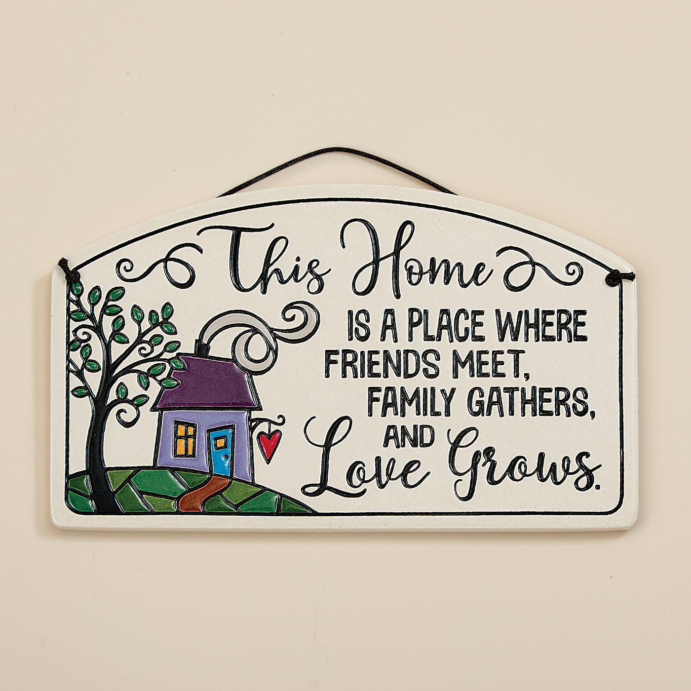 This Home Love Grows Ceramic Wall Plaque