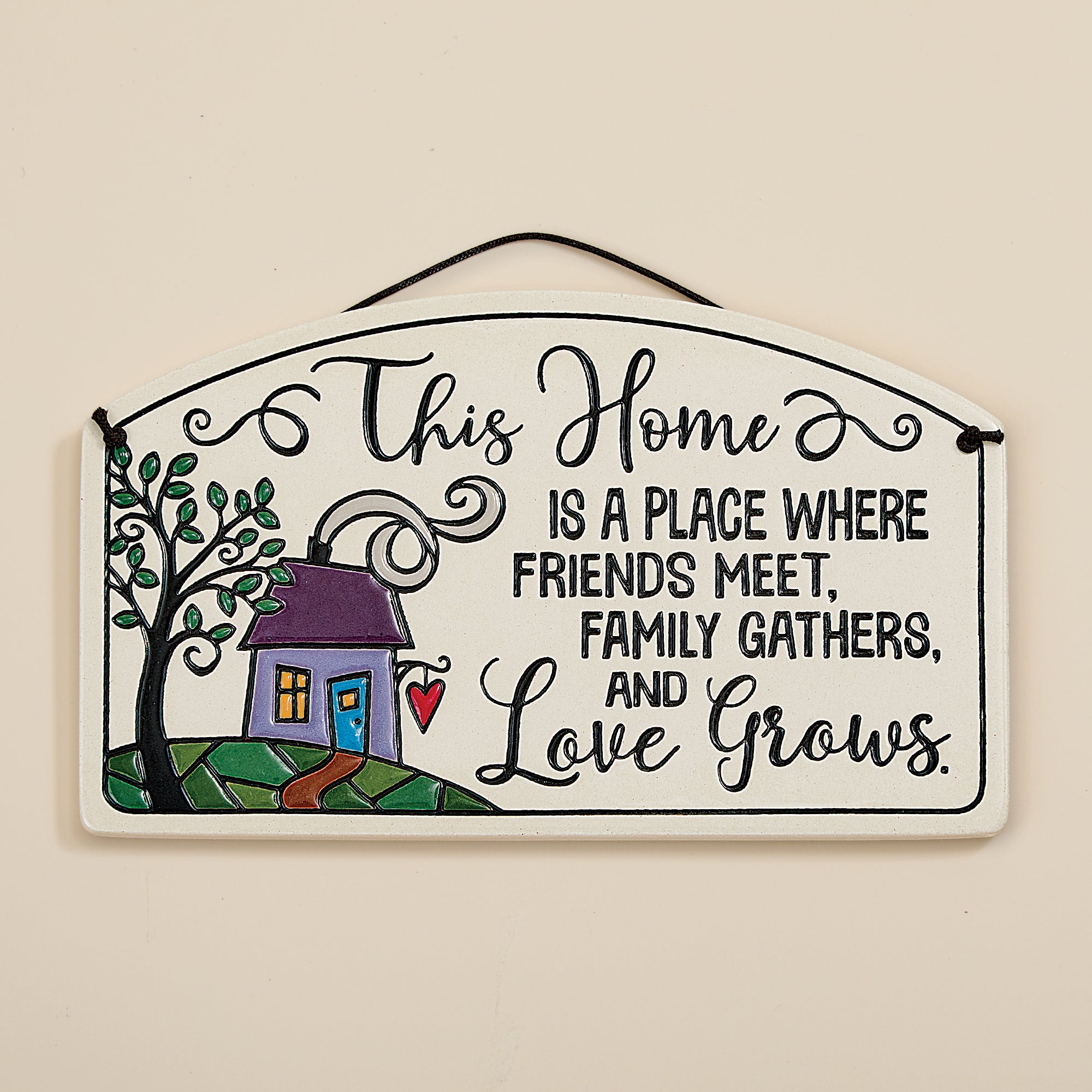 This Home Love Grows Ceramic Wall Plaque