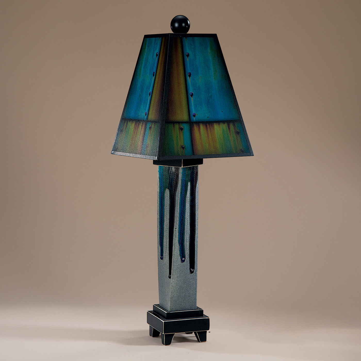 Hand-Painted Metal Illusions Table Lamp (Preorder)