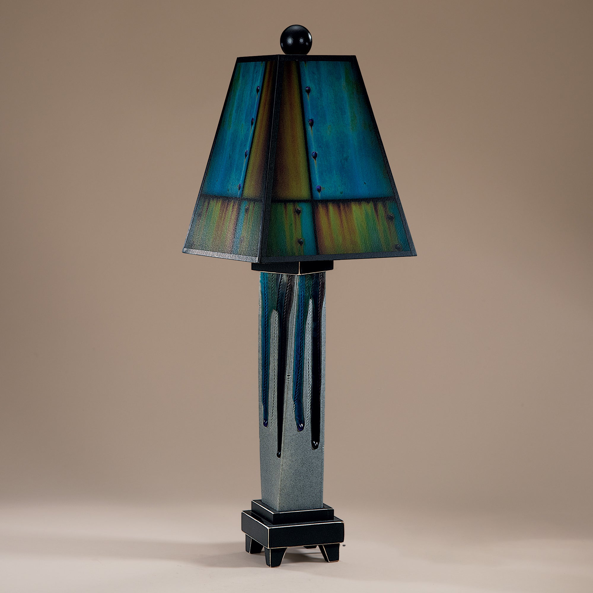 Hand-Painted Metal Illusions Table Lamp (Preorder)