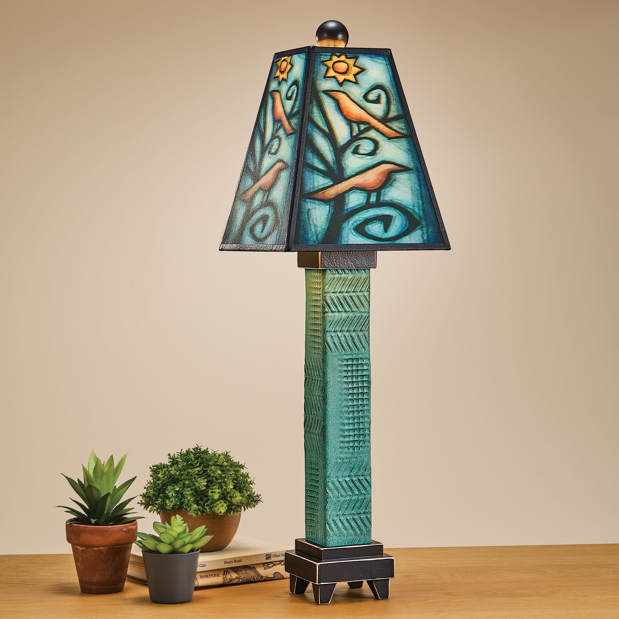 Hand-Painted Sitting in the Sun Table Lamp