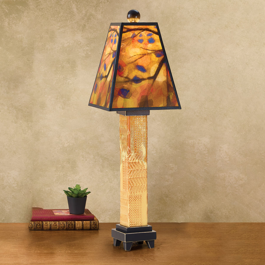 Hand-Painted Mist in the Leaves Table Lamp (Preorder)