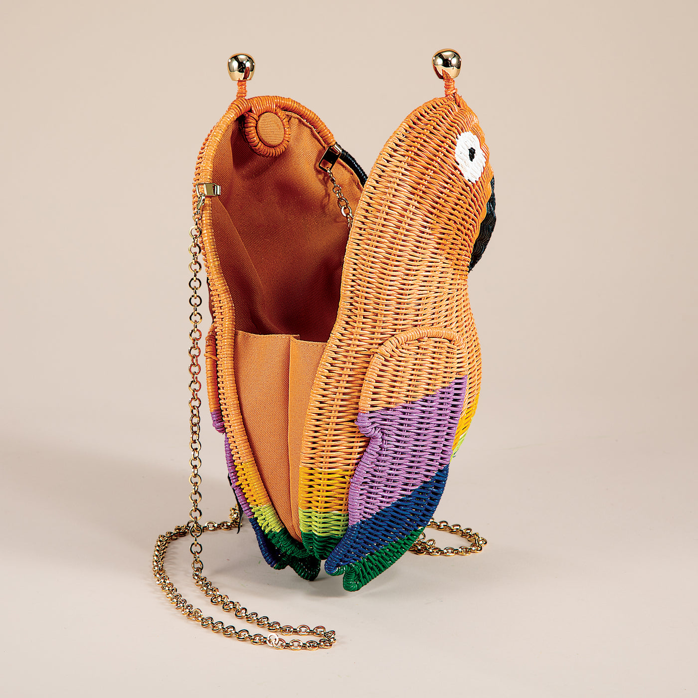 Hand-Painted Wicker Parrot Clutch (Preorder)