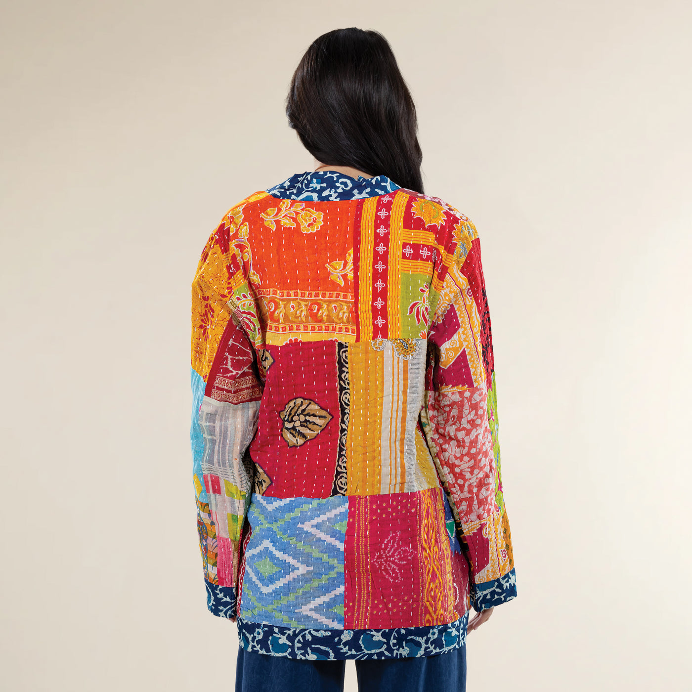 Reversible Quilted Kantha Jacket