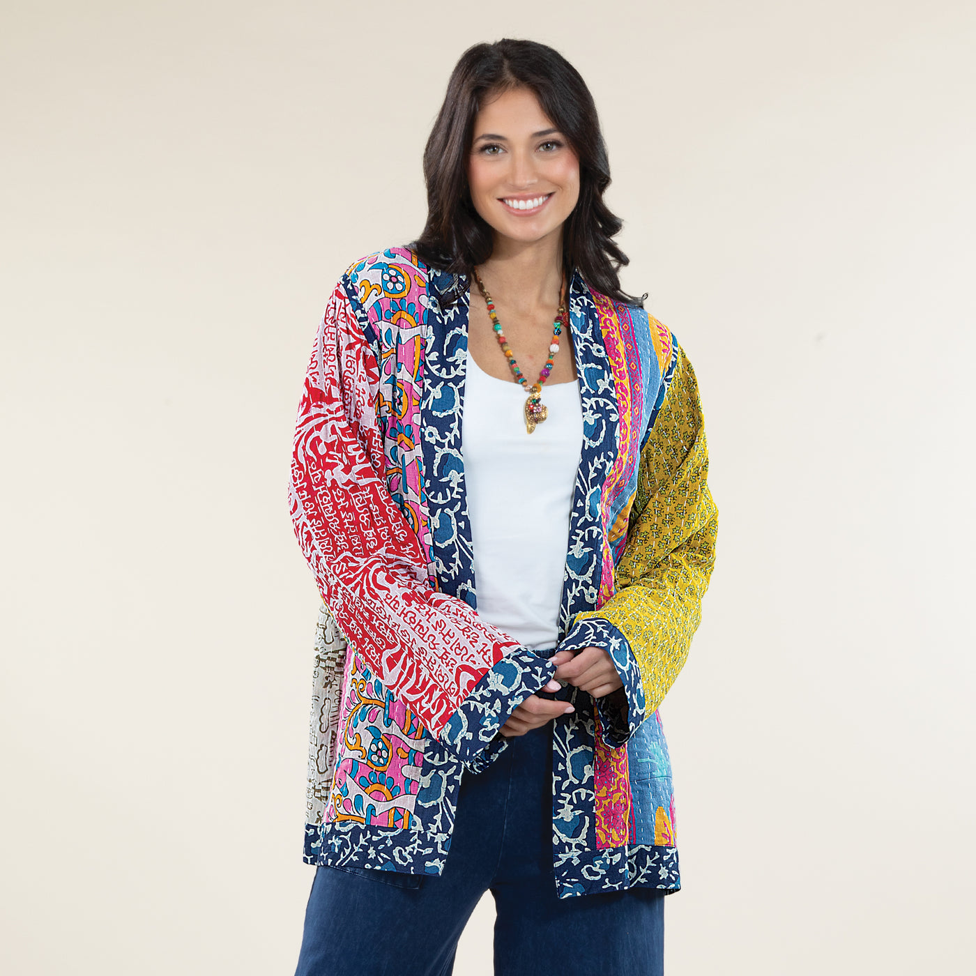 Reversible Quilted Kantha Jacket