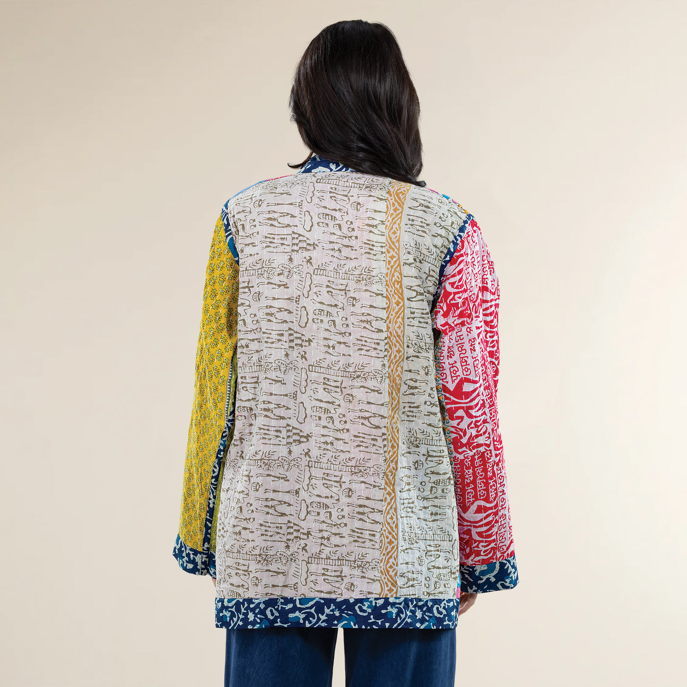 Reversible Quilted Kantha Jacket