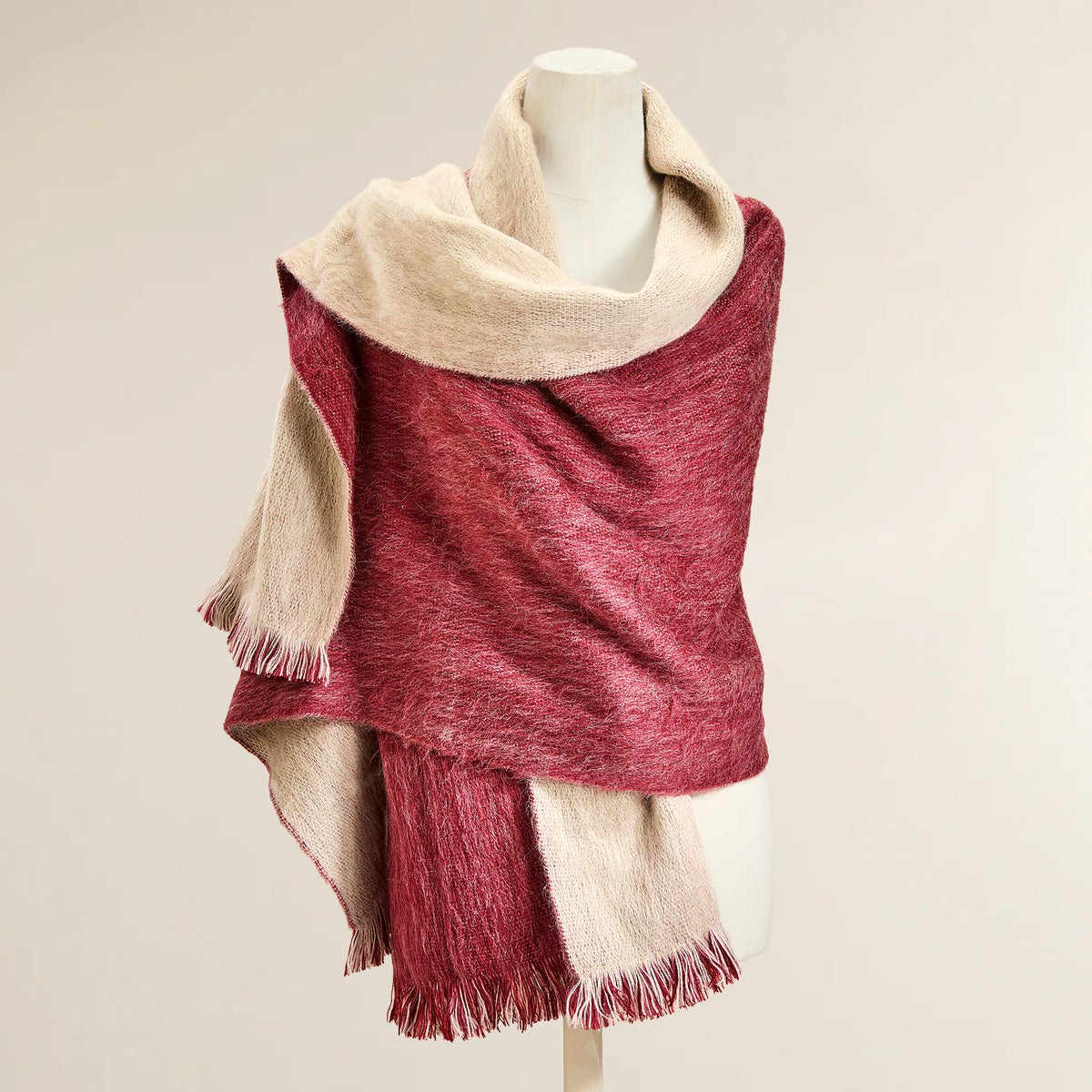Cinnamon Cider Reversible Alpaca Shawl (Preorder)