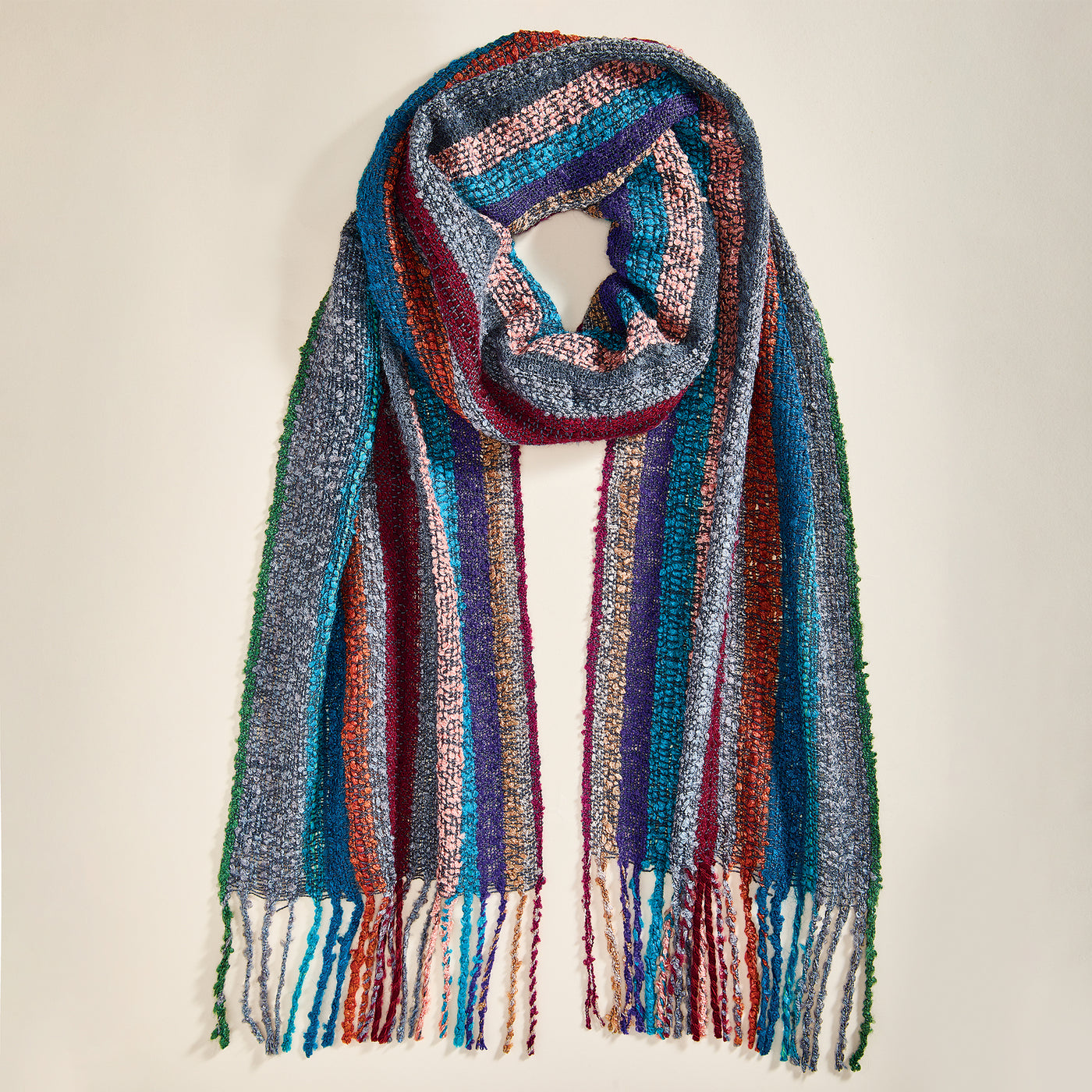 Gemstone Striped Alpaca Scarf
