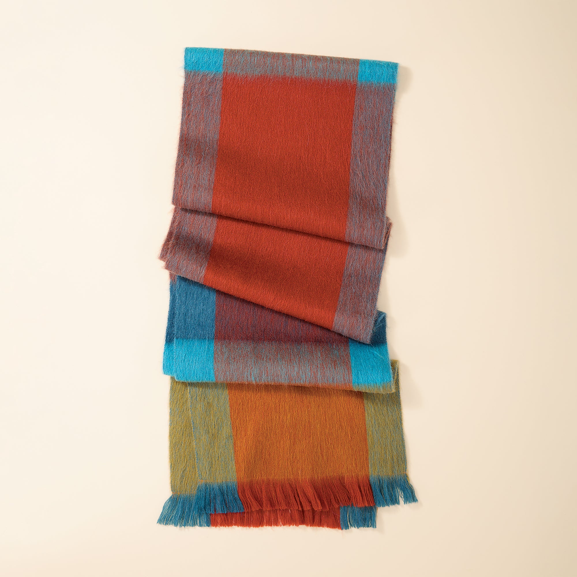 Rustic Plaid Alpaca Scarf