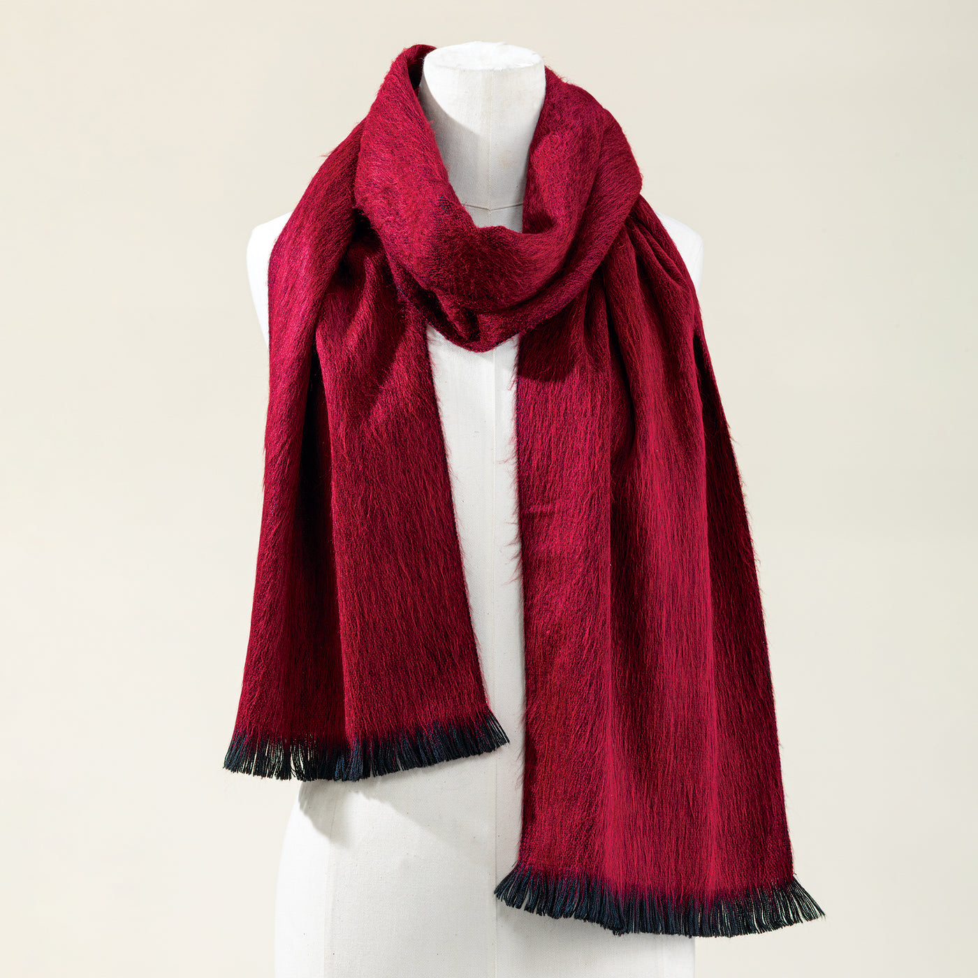 Red Alpaca Scarf