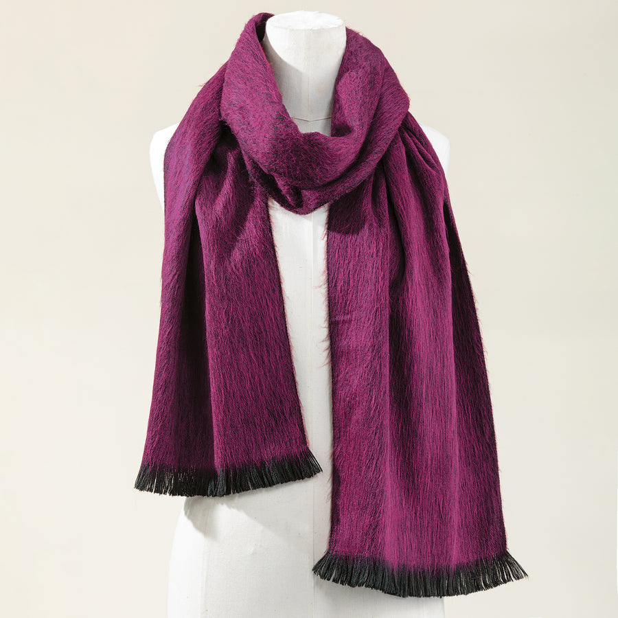 Black & Violet Alpaca Scarf