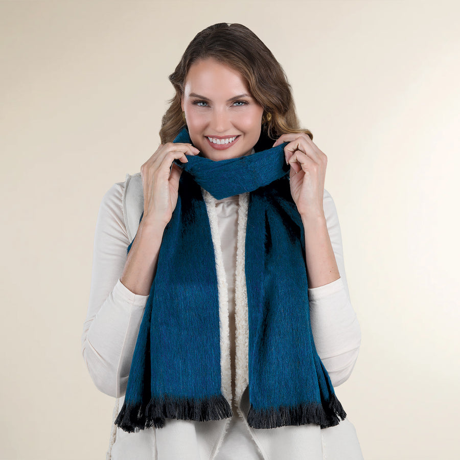 Blue Stone Alpaca Scarf