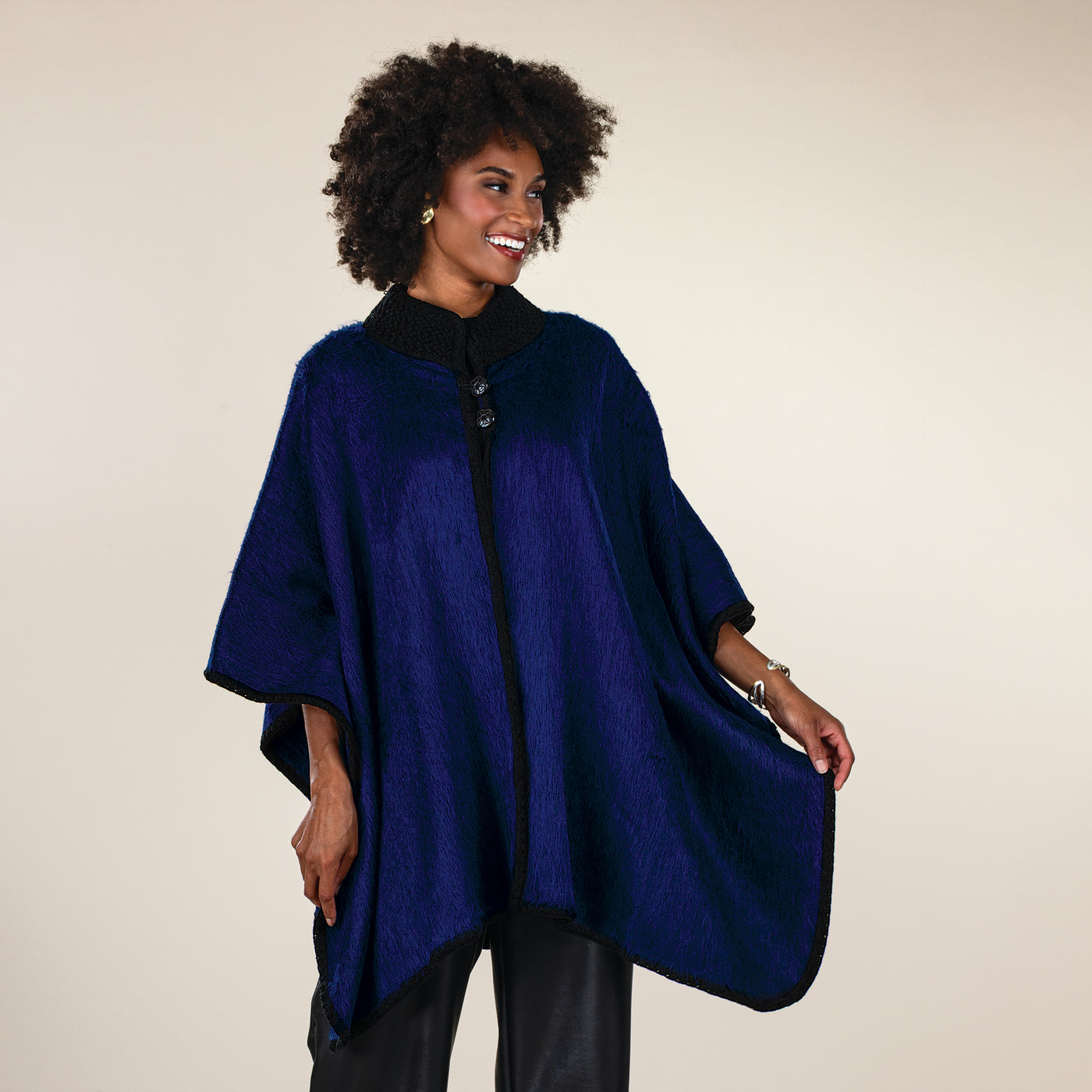 Deep Sapphire Alpaca Shawl (Preorder)