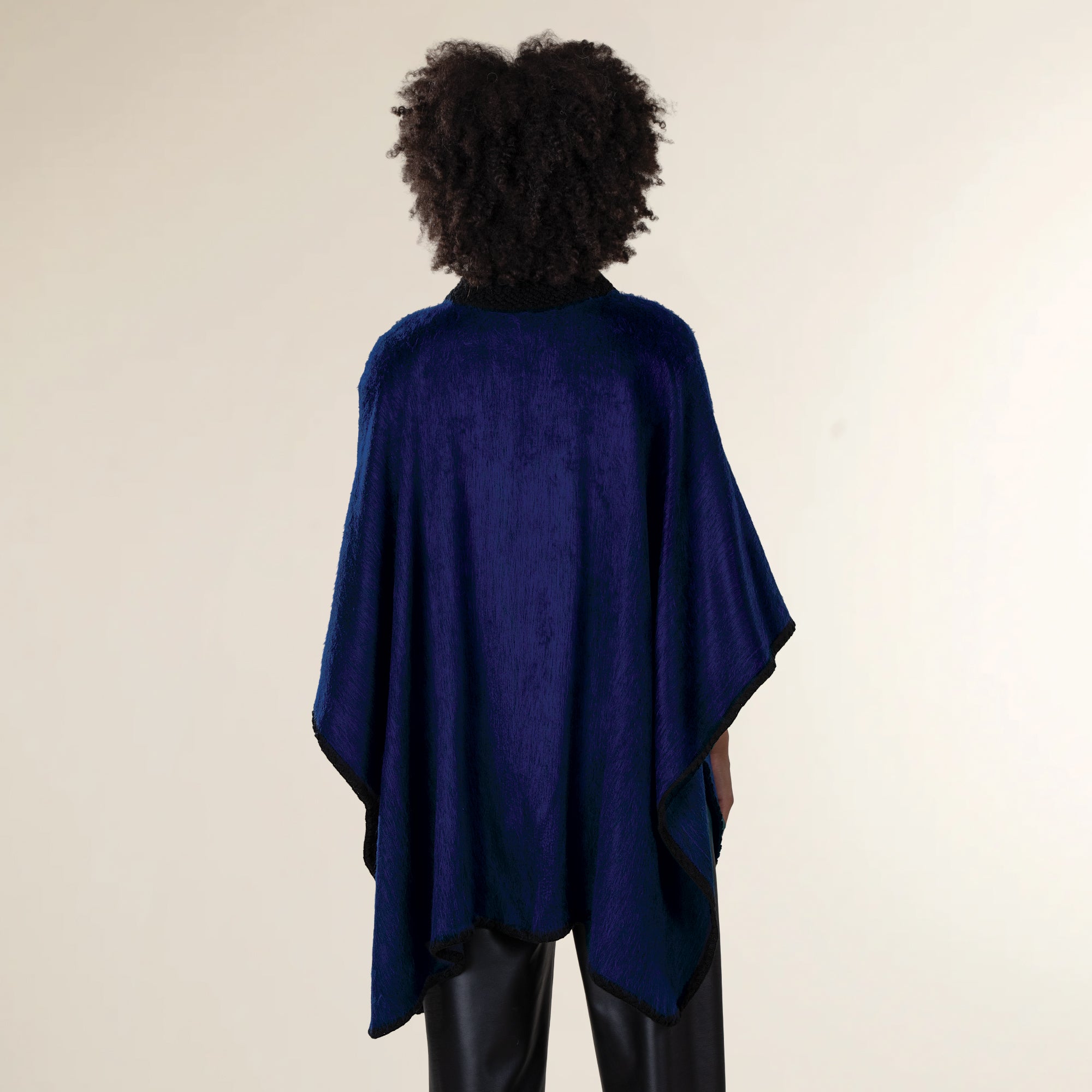 Deep Sapphire Alpaca Shawl (Preorder)