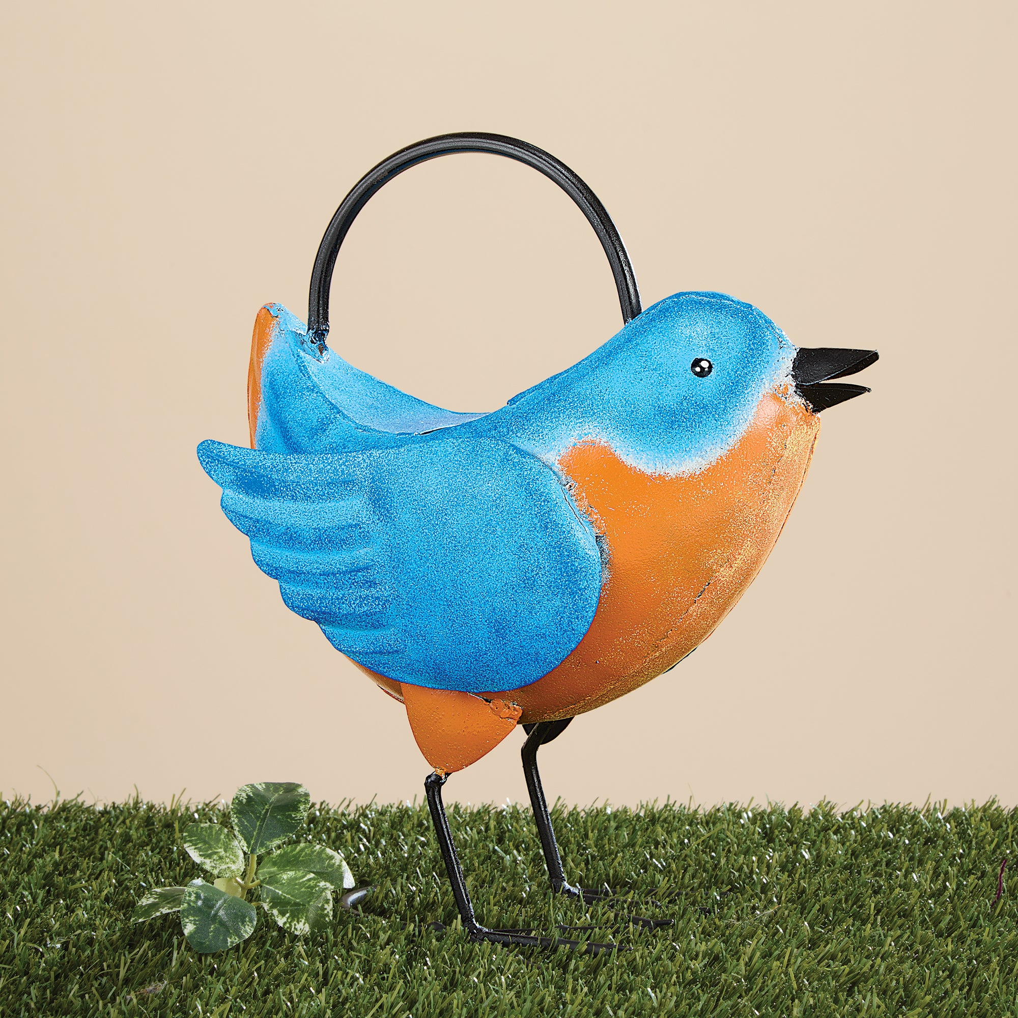 Hand-Painted Bluebird Watering Can