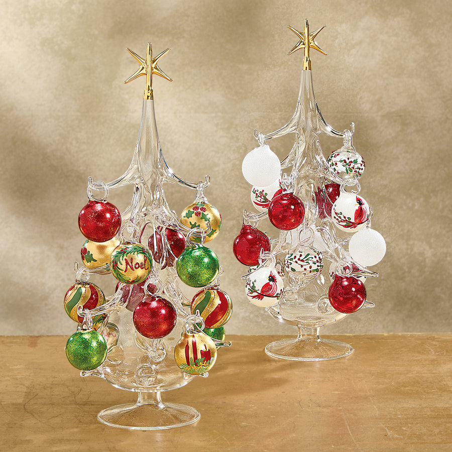 Hand-Blown Venetian Glass Cardinali Cremisi Christmas Tree (Preorder)
