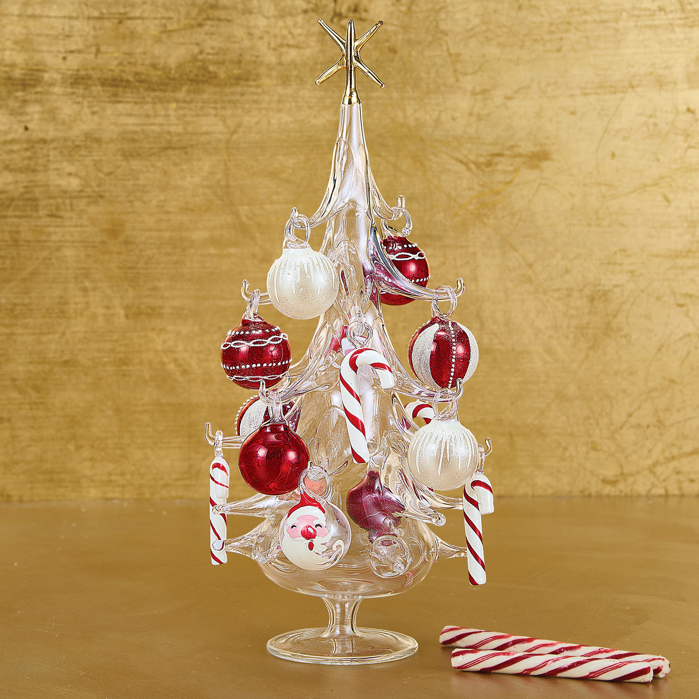 Hand-Blown Venetian Glass Caramelle Di Natale Christmas Tree