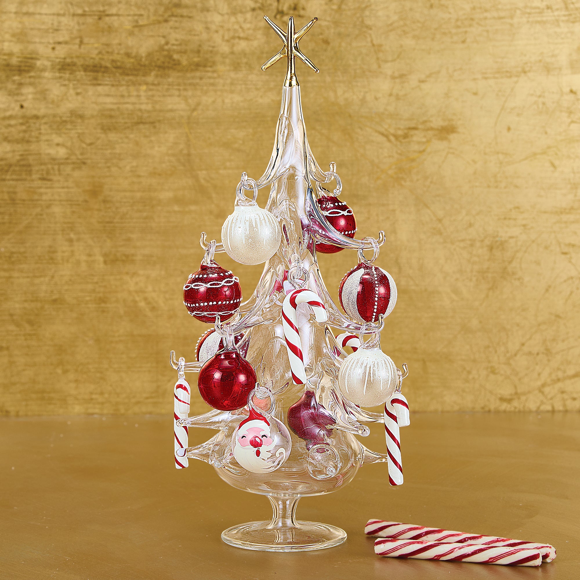 Hand-Blown Venetian Glass Caramelle Di Natale Christmas Tree