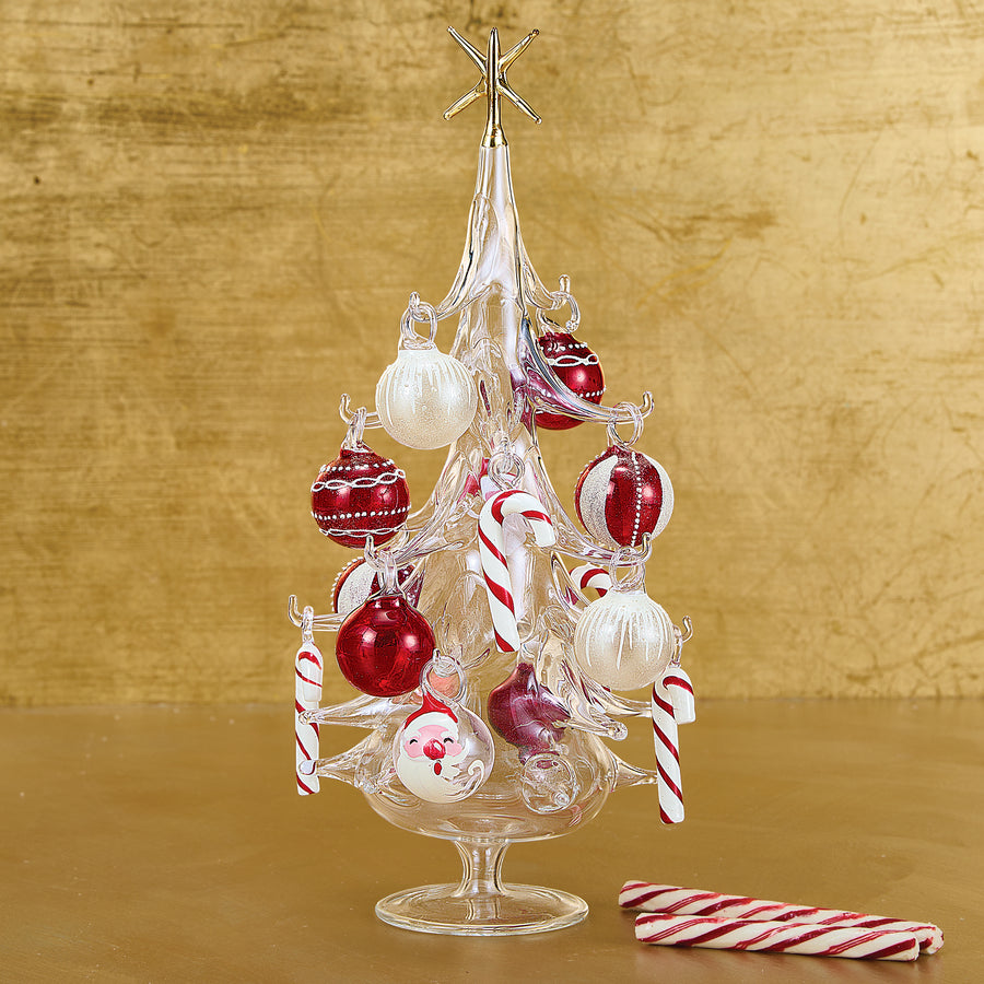 Hand-Blown Venetian Glass Caramelle Di Natale Christmas Tree