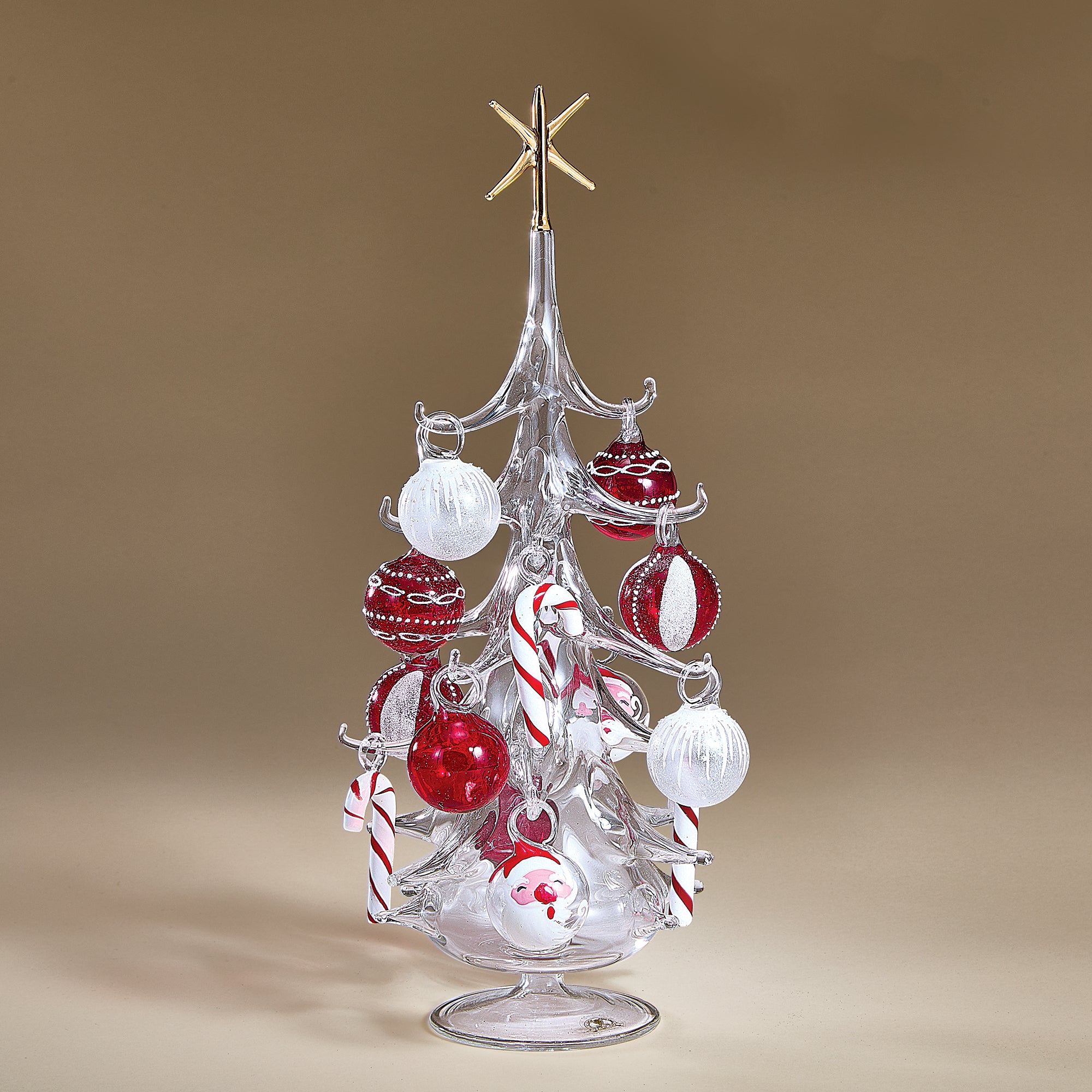 Hand-Blown Venetian Glass Caramelle Di Natale Christmas Tree
