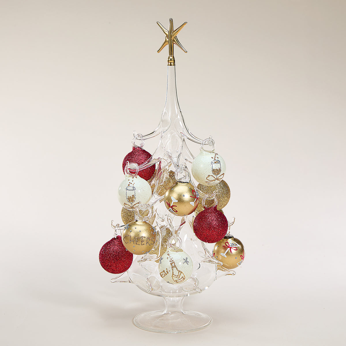 Hand-Blown Venetian Glass Saluti Christmas Tree