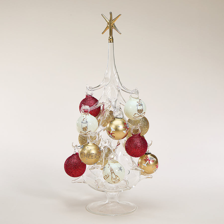 Hand-Blown Venetian Glass Saluti Christmas Tree