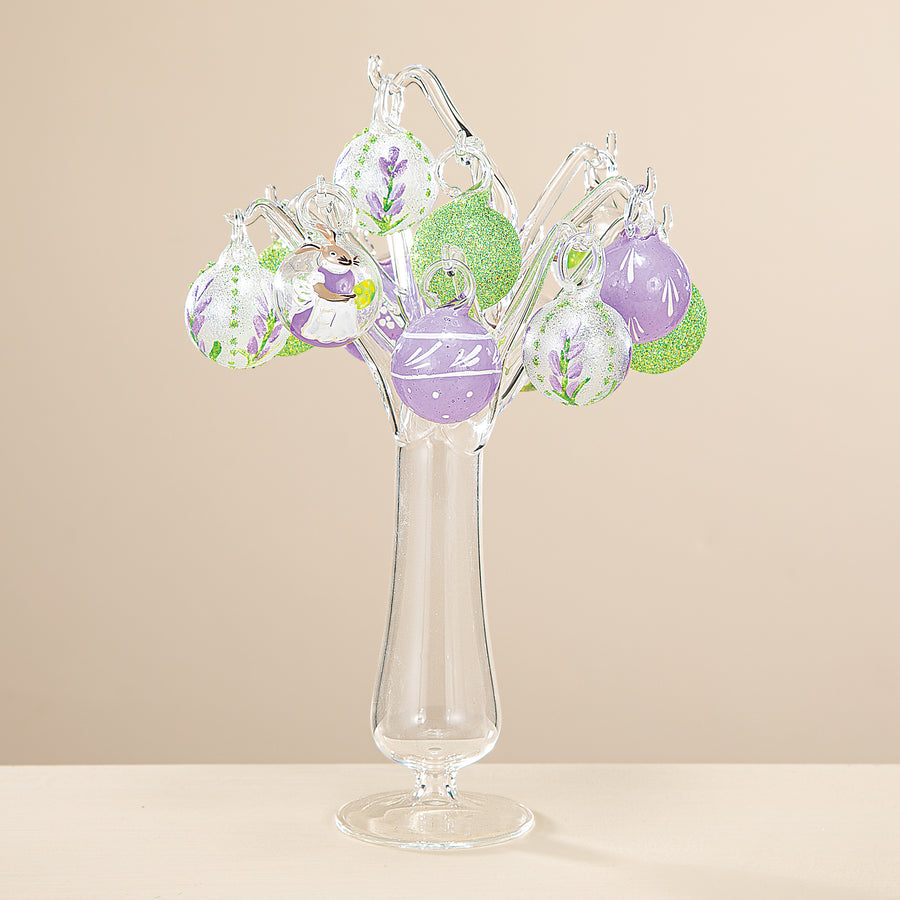 Hand-Blown Venetian Glass Buona Pasqua Ornaments Set of 12