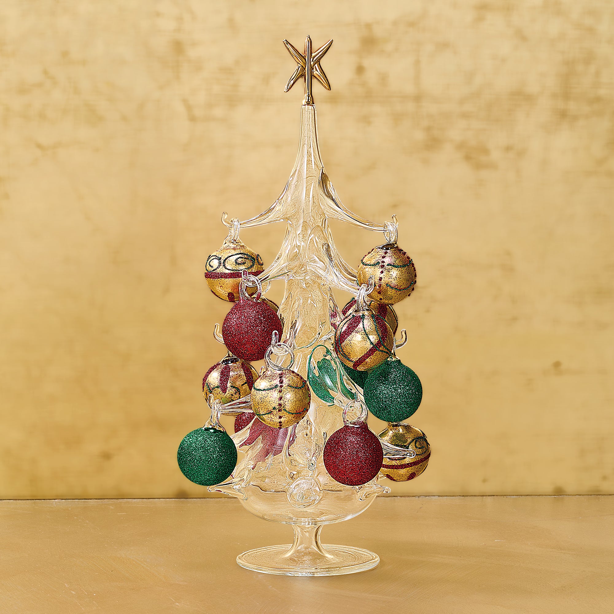 Hand-Blown Venetian Glass Colori Del Natale Christmas Tree