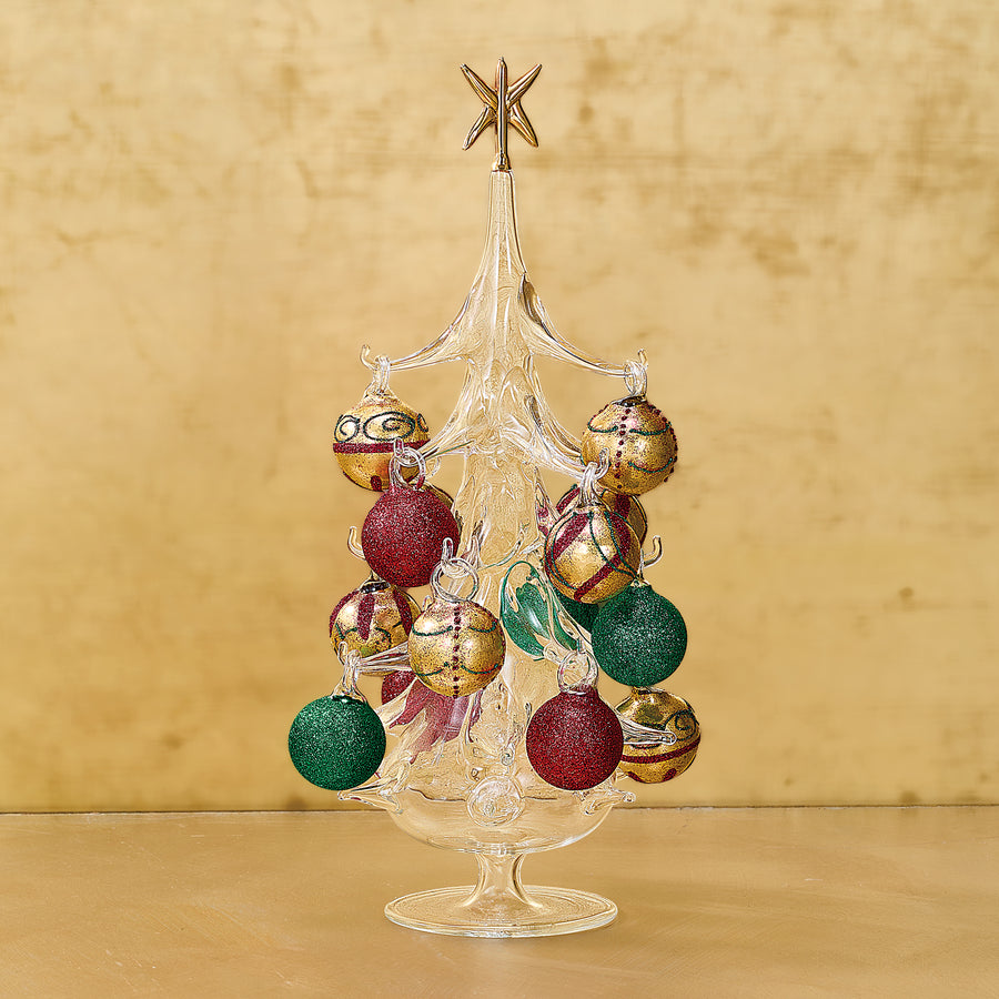 Hand-Blown Venetian Glass Colori Del Natale Christmas Tree