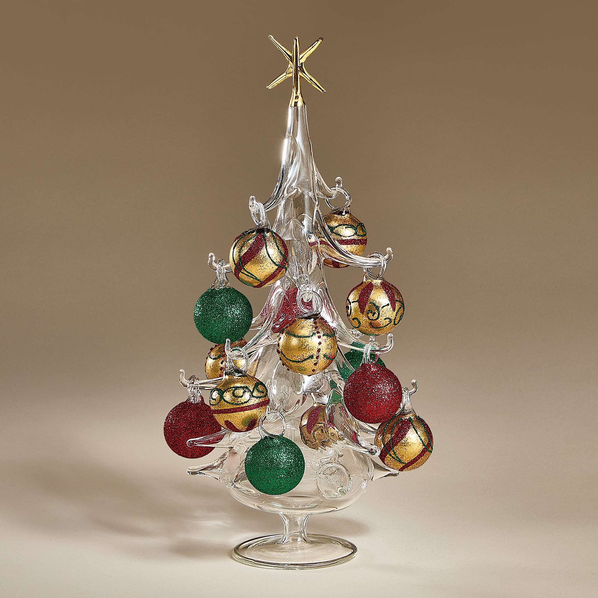 Hand-Blown Venetian Glass Colori Del Natale Christmas Tree