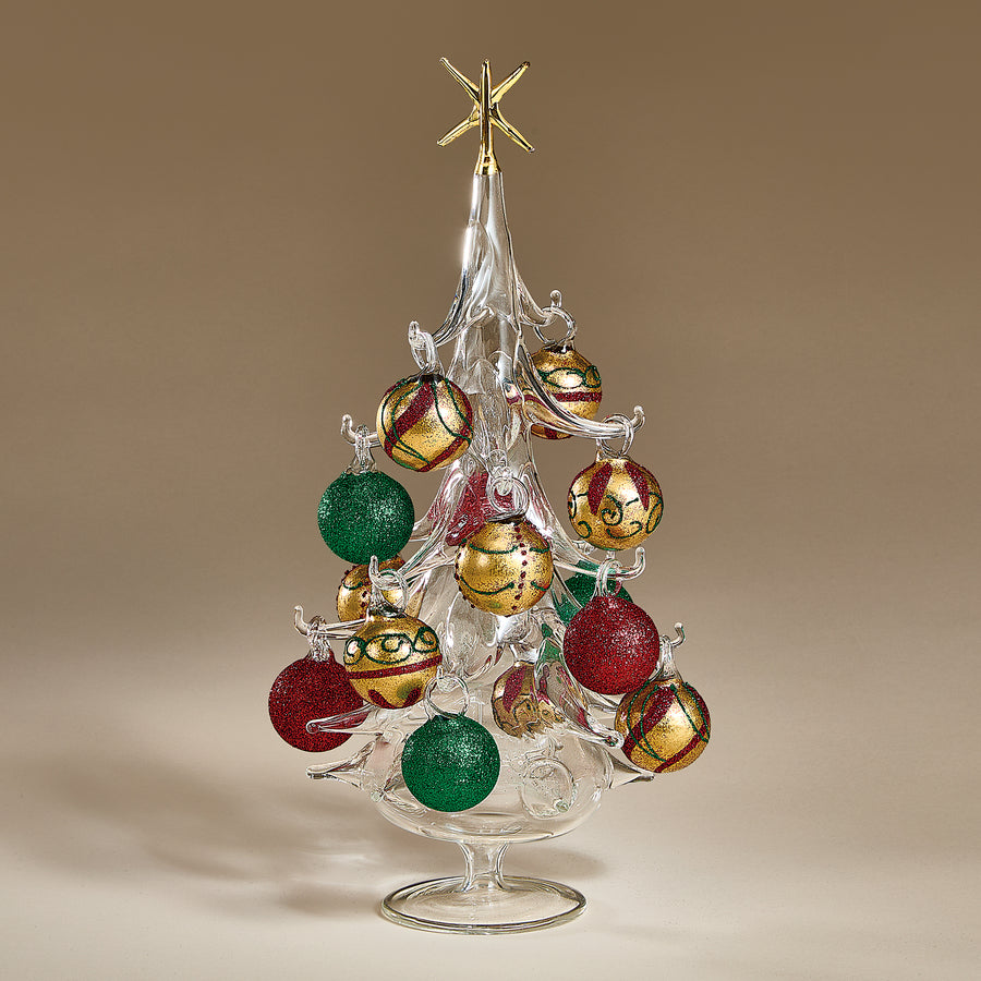 Hand-Blown Venetian Glass Colori Del Natale Christmas Tree