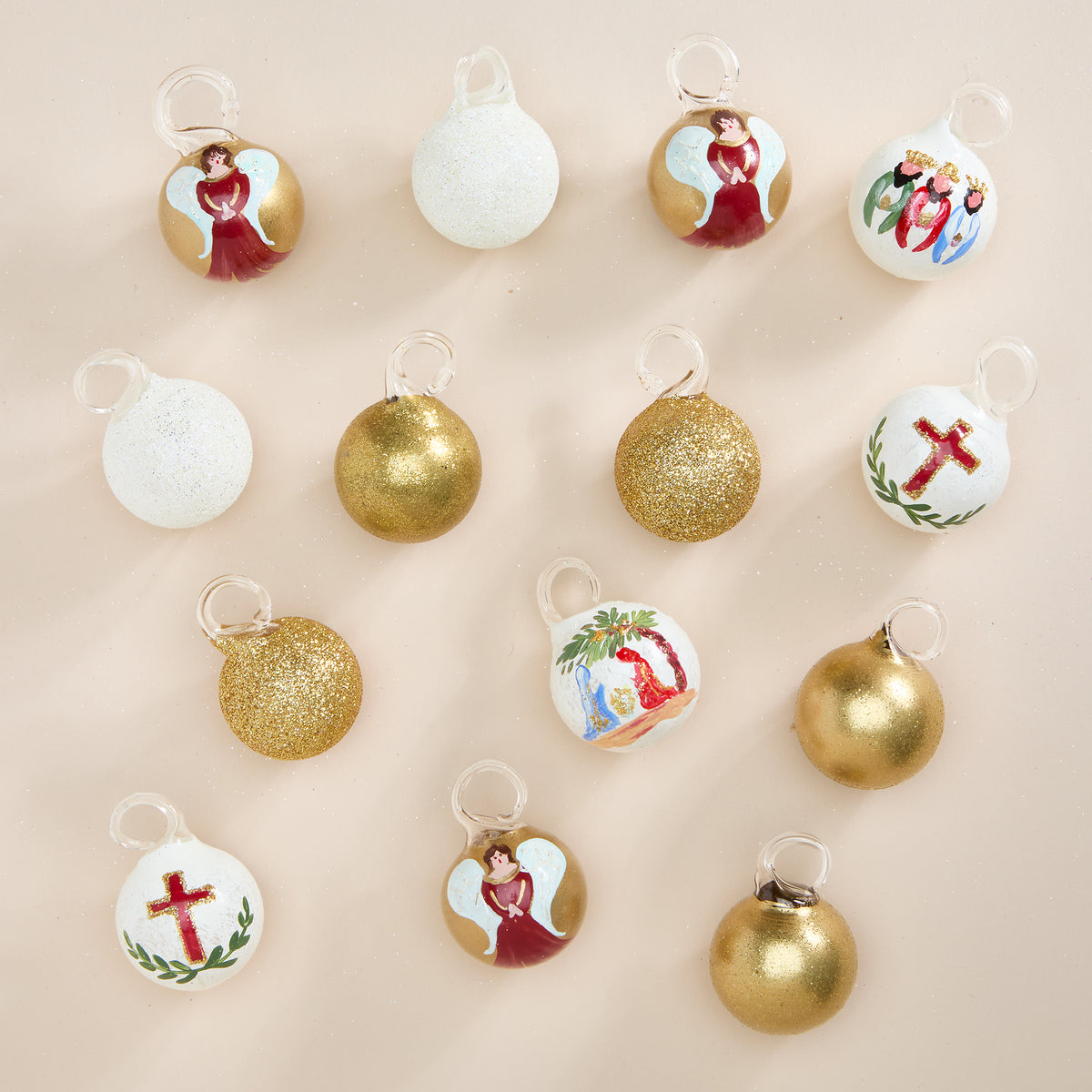 Hand-Blown Venetian Glass Albero Della Natività Ornaments, Set of 14 (Preorder)