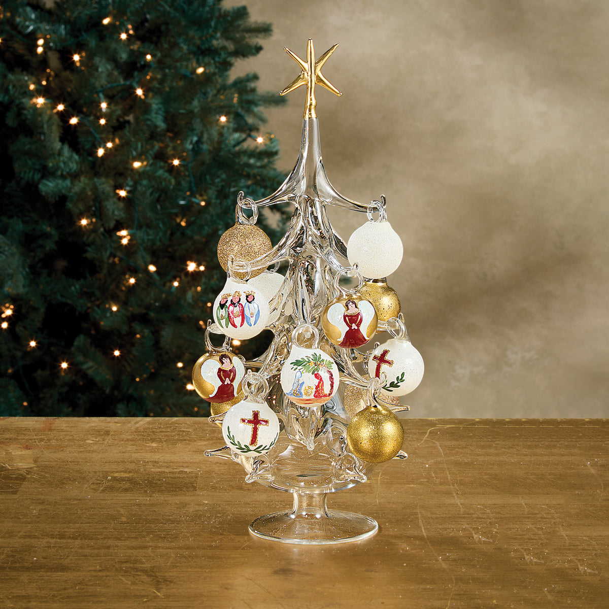 Hand-Blown Venetian Glass Albero Della Natività Ornaments, Set of 14 (Preorder)