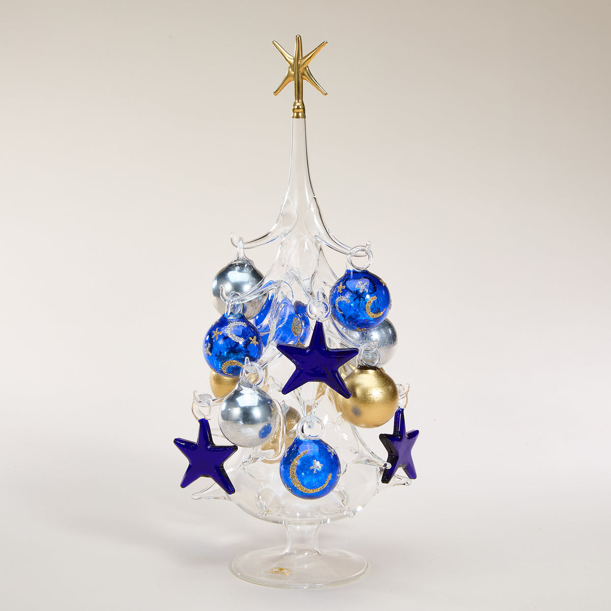 Hand-Blown Venetian Glass Stelle e Lune Christmas Tree