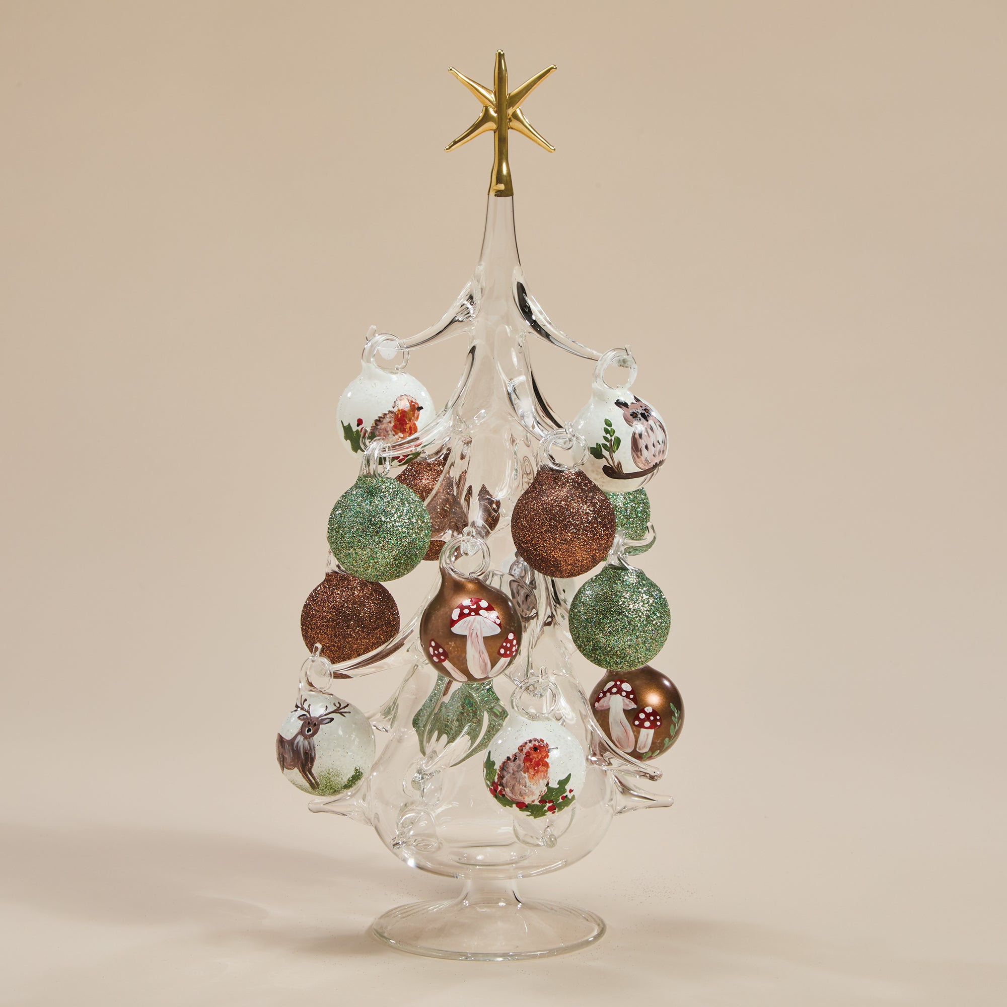 Hand-Blown Venetian Glass Amici del Bosco Christmas Tree (Preorder)