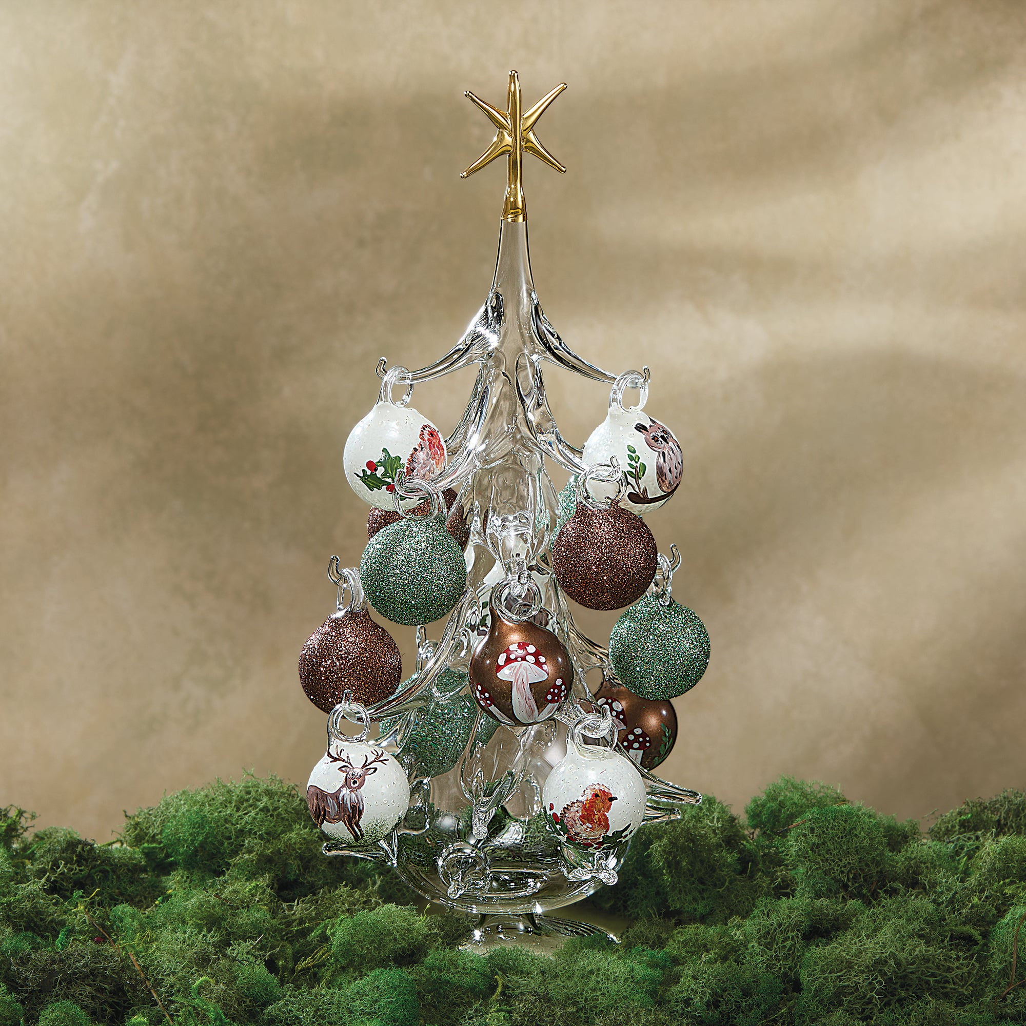 Hand-Blown Venetian Glass Amici del Bosco Christmas Tree (Preorder)