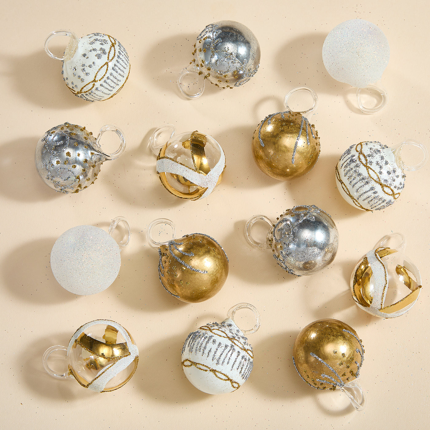 Hand-Blown Venetian Glass Argento e Oro Christmas Tree