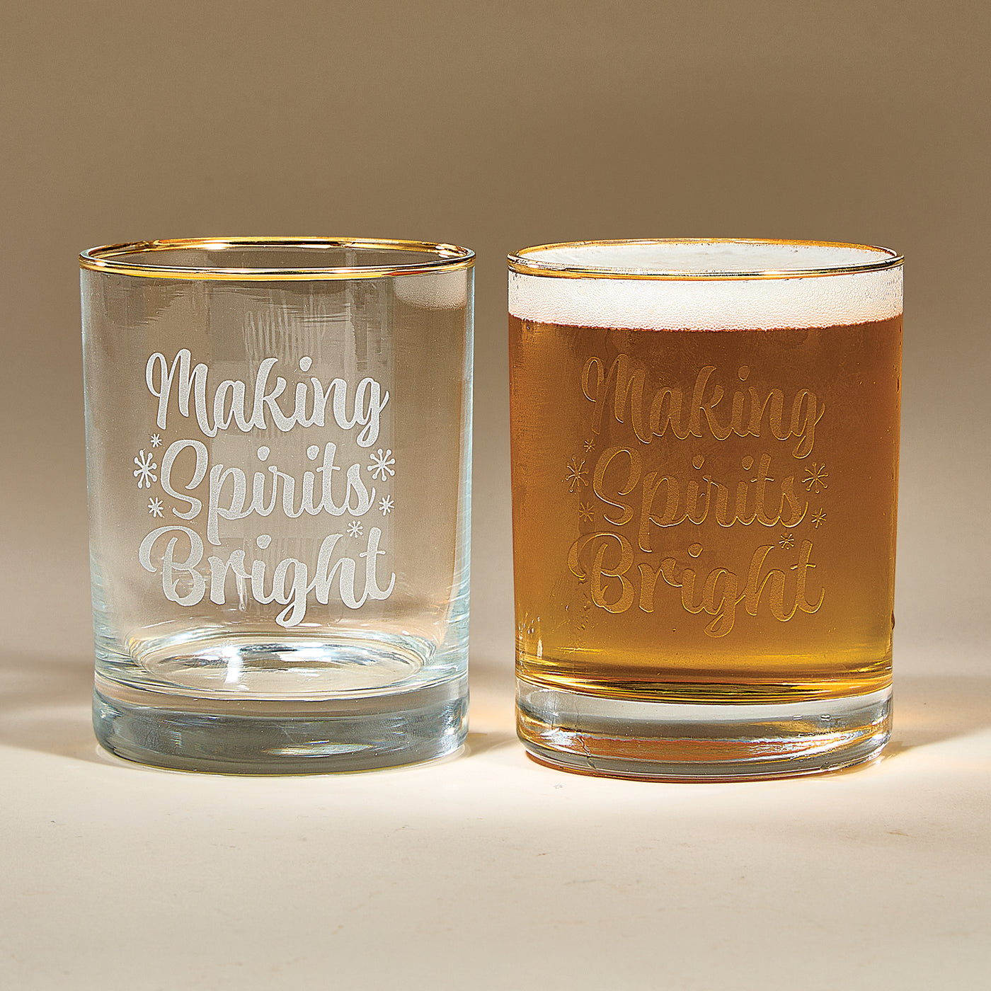 Making Spirits Bright Etched Glass