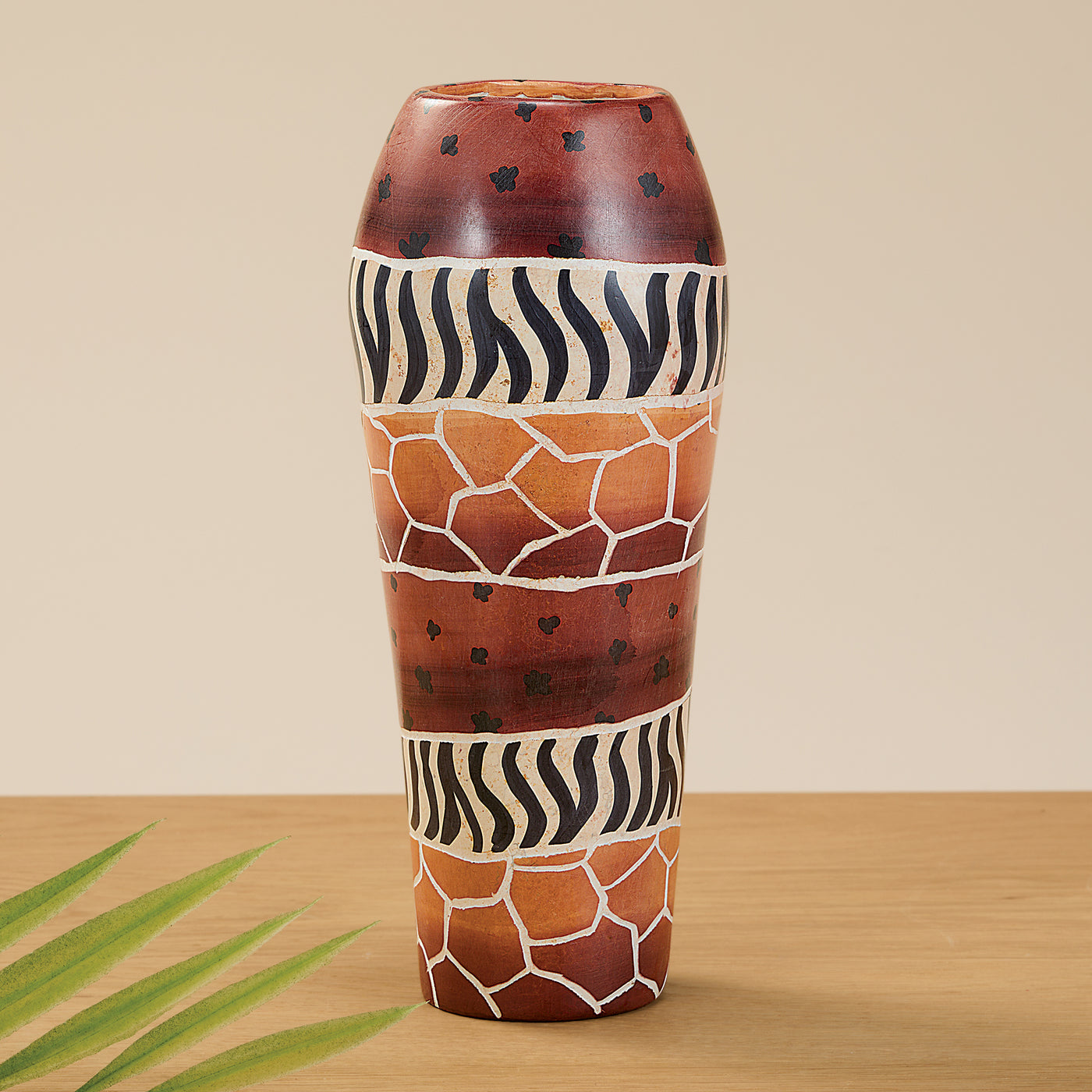 Safari Striped Tall Vase