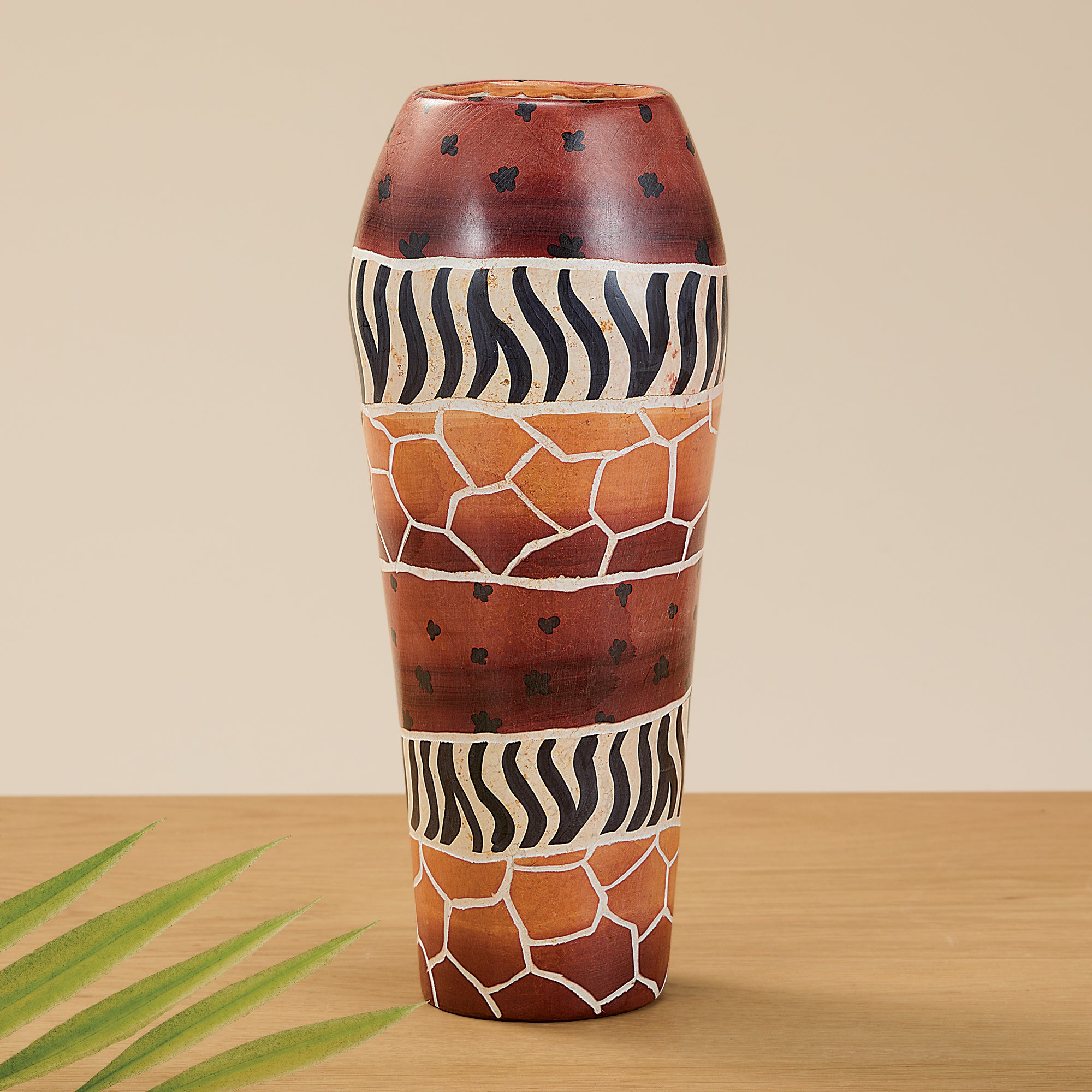 Safari Striped Tall Vase
